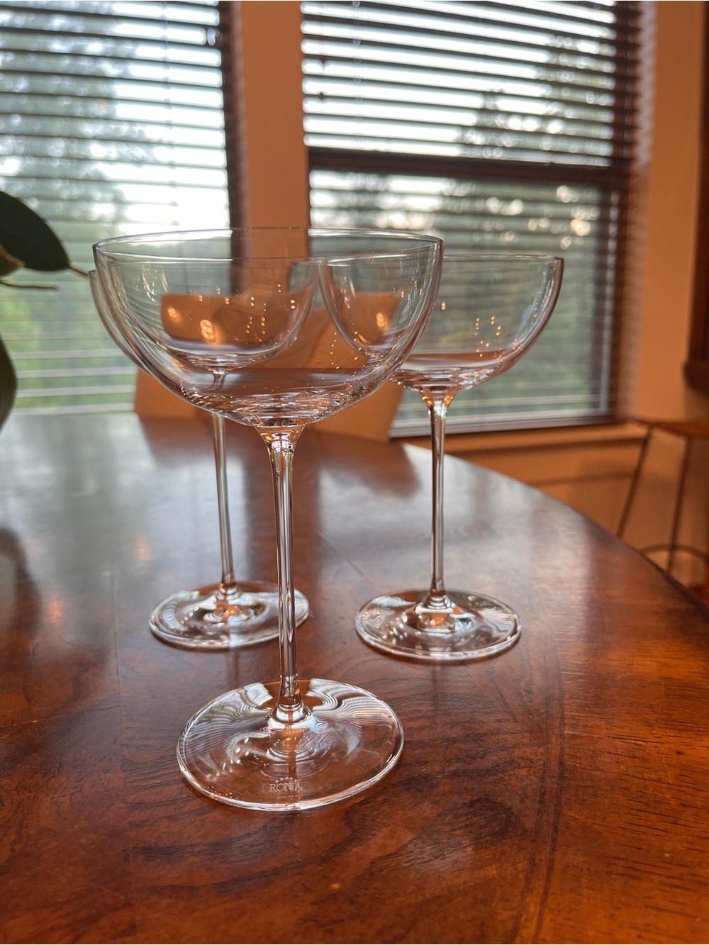 Crystal Clear Coupe Cocktail Glasses - Set of 3